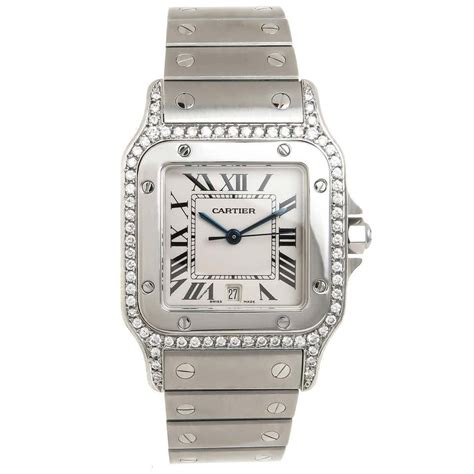 cartier santos model|cartier santos diamond bezel.